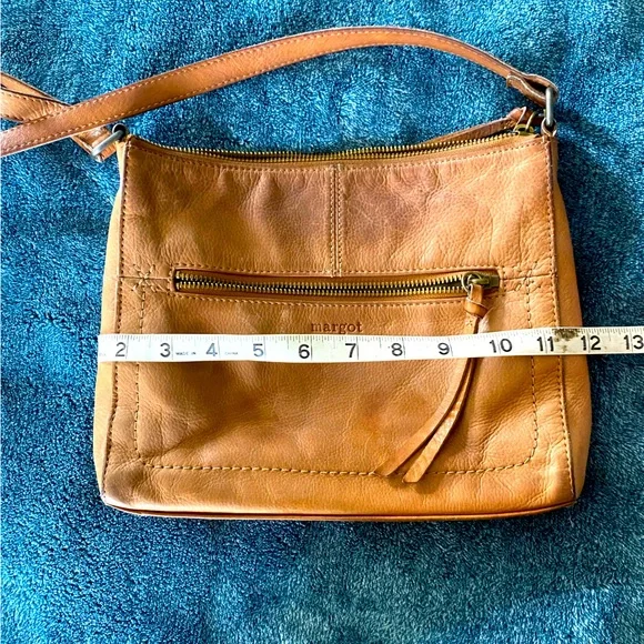 Margot New York, genuine Tan Leather Crossbody Bag - Picture 6 of 6